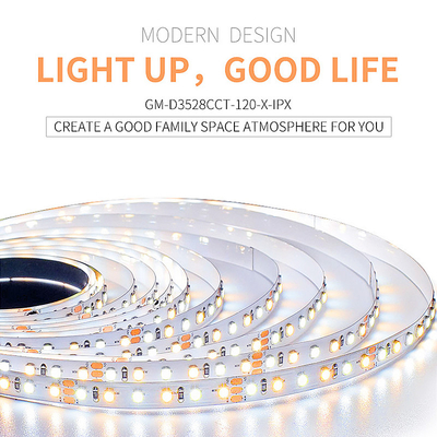 La UL bicolor flexible 120LEDs de la baja tensión de la luz de tira de SMD 3528 LED certificó