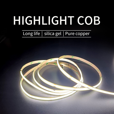 Tira de LED COB regulable flexible Tira de LED COB impermeable para exteriores de 120 grados