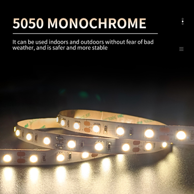 Tiras flexibles monocromáticas brillantes 112 de la lámpara SMD LED 5050 120 grados de ahorro de energía