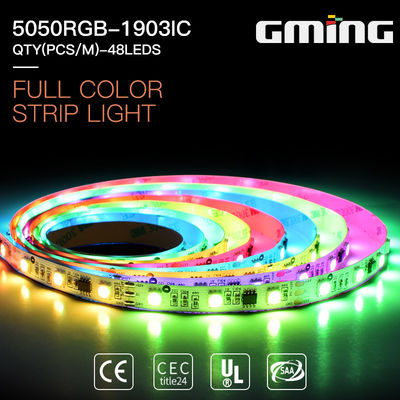 Luz de tira de UCS1903-8 los 48leds/m 530nm 9.6W RGB SMD5050 LED