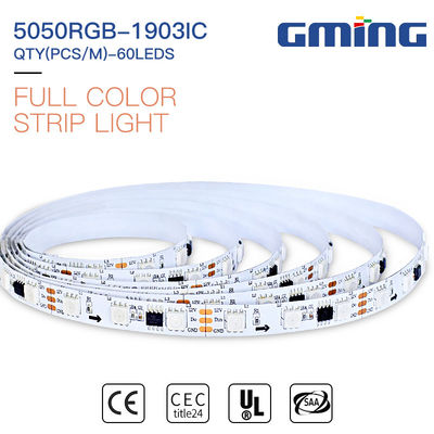 Luz de tira del PWB 12W 520-530nm SMD RGB LED de Ra80 10m m