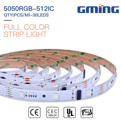 2Oz luz de tira de la anchura 6W 630nm 5050 LED del PWB 10M M 12/24VDC