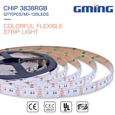 520-530nm luz de tira flexible del aluminio 5050 12W RGB LED