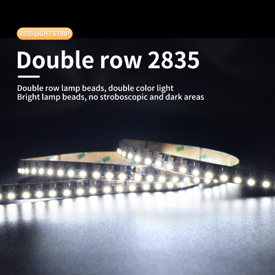 Luz de tira brillante 5050 LED de bajo voltaje 12/24V Luz tricolor de doble fila