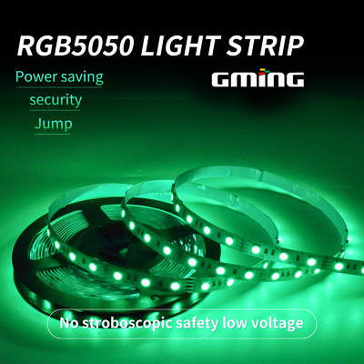 Luz de tira llevada 5050 Rgb con la prenda impermeable corriente colorida de la lámpara de la barra teledirigida